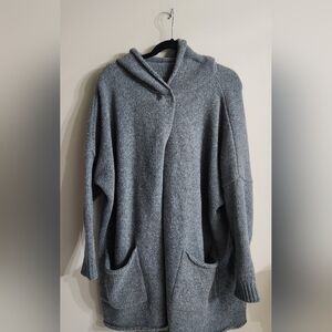 🔻 Wool Hooded Cardigan Sweater